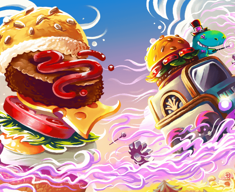 Cheesy Burgers background