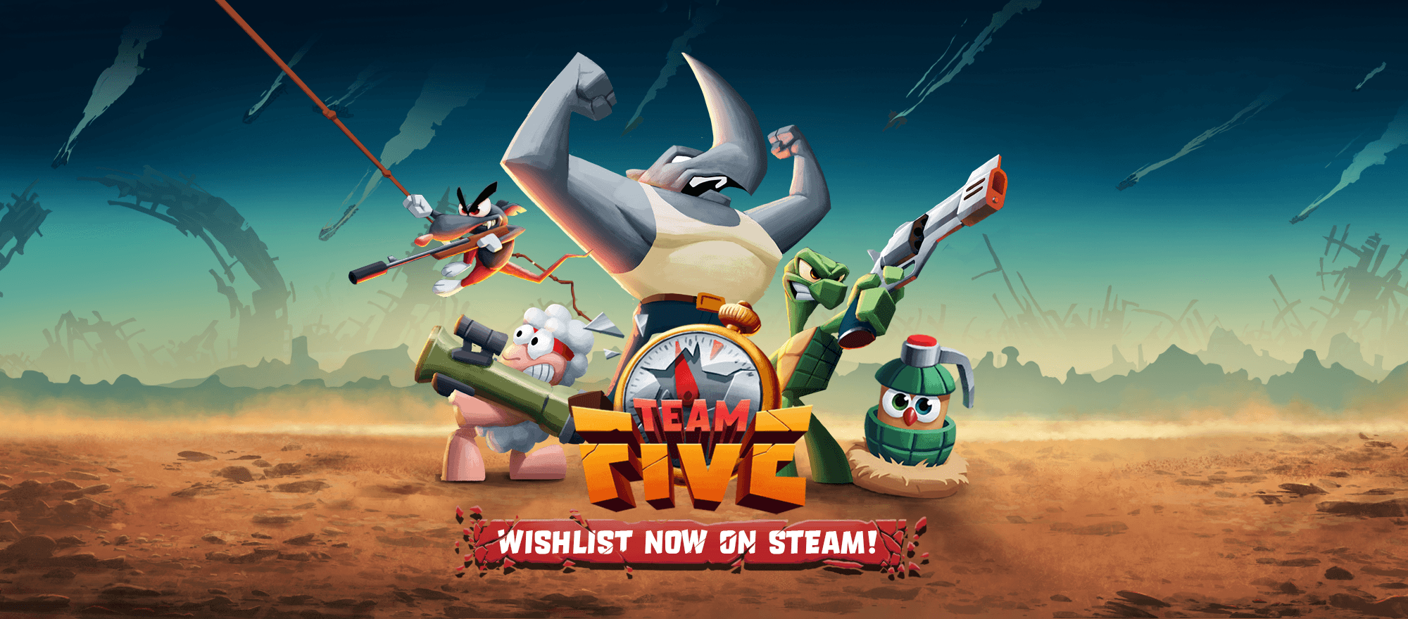 cover photo for news post titled 3Hills’ first PC Game: TeamFive Now Live on Steam